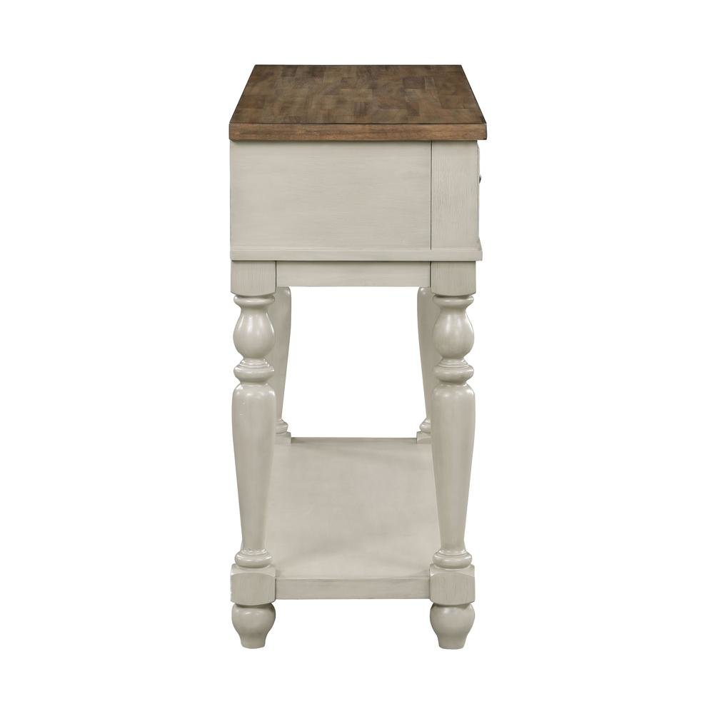 White Rustic Sideboard Solid Wood Vintage Console Table With Drawers. Picture 6