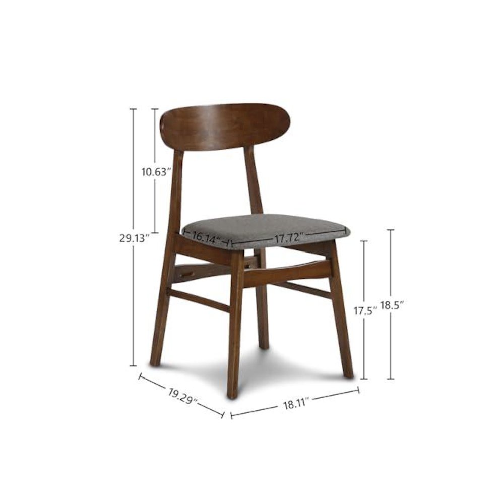 Morocco Dark Gray Solid Wood Dining Chair (Set of 4). Picture 7