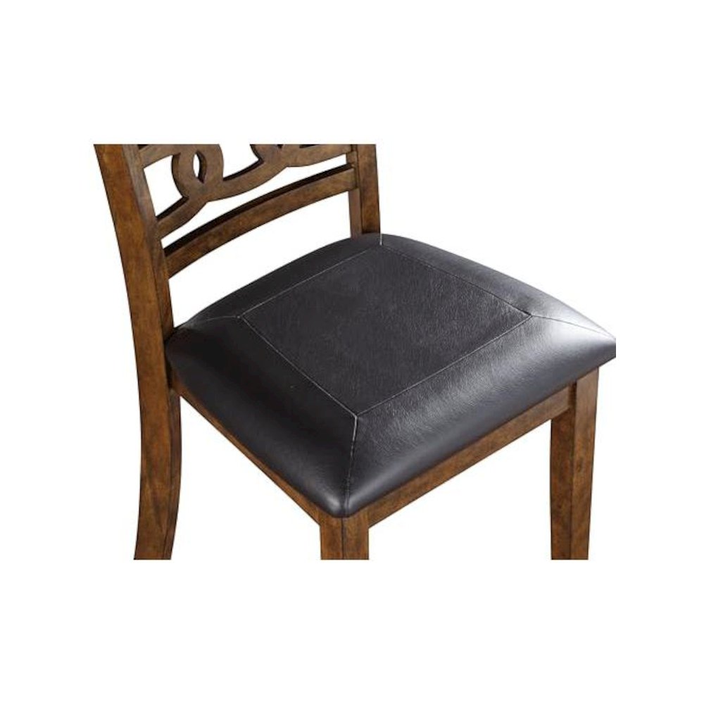 Gia Ebony Wood Dining Chair with PU Seat (Set of 4). Picture 6