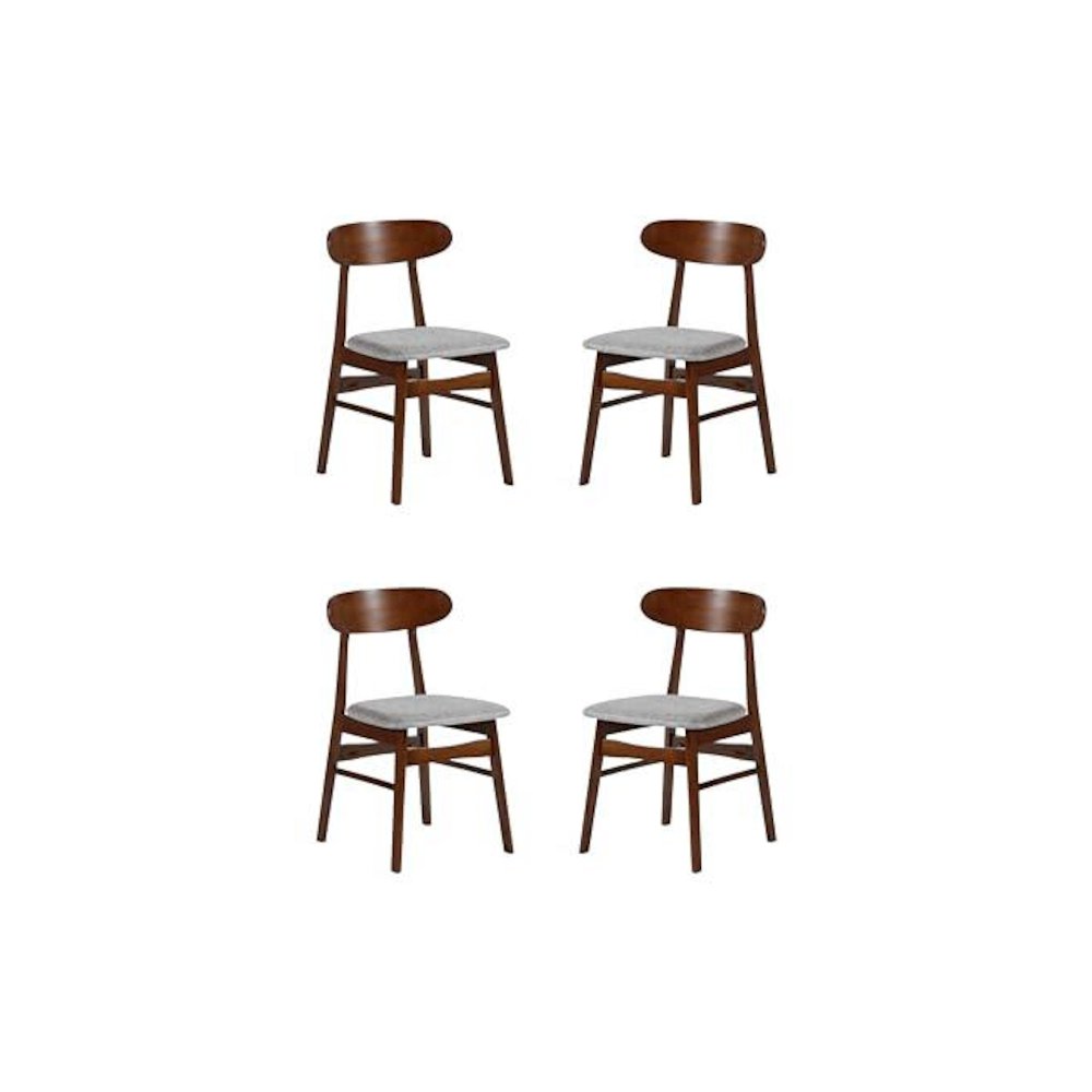 Morocco Light Gray Solid Wood Dining Chair (Set of 4). Picture 1