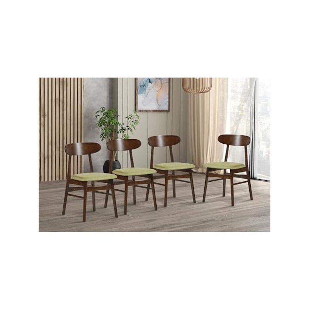 Morocco Green Solid Wood Dining Chair (Set of 4). Picture 9