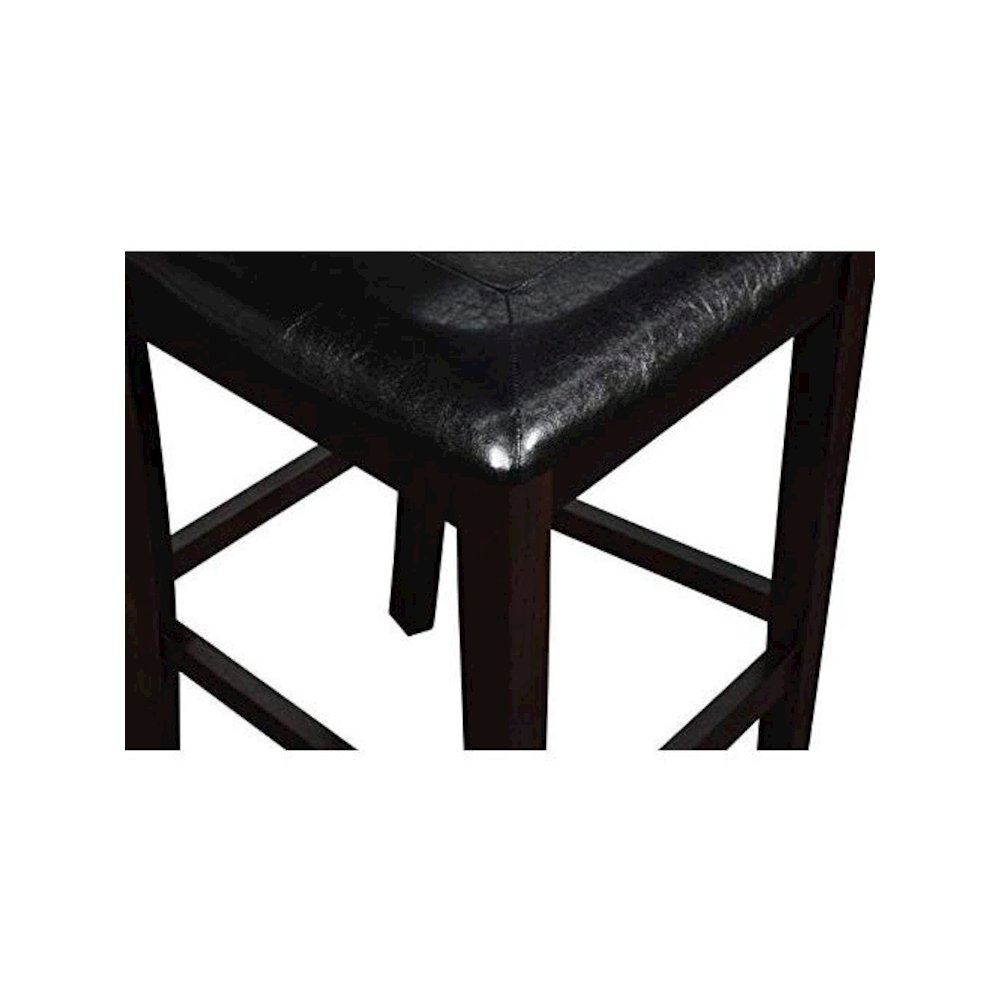Gia Ebony Wood Counter Chair with PU Seat (Set of 4). Picture 8
