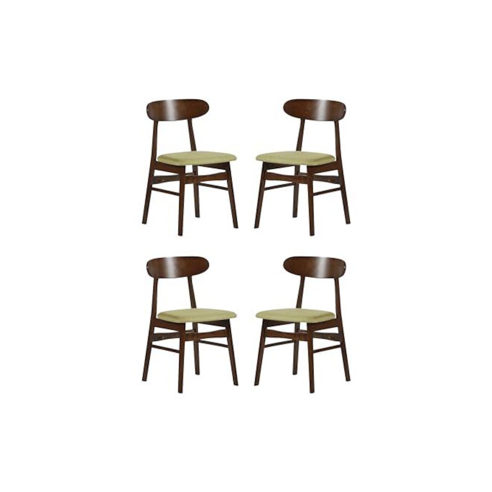 Morocco Green Solid Wood Dining Chair (Set of 4). Picture 1