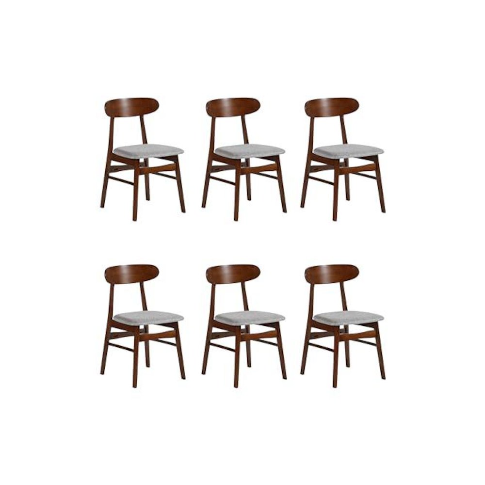 Morocco Light Gray Solid Wood Dining Chair (Set of 6). Picture 1