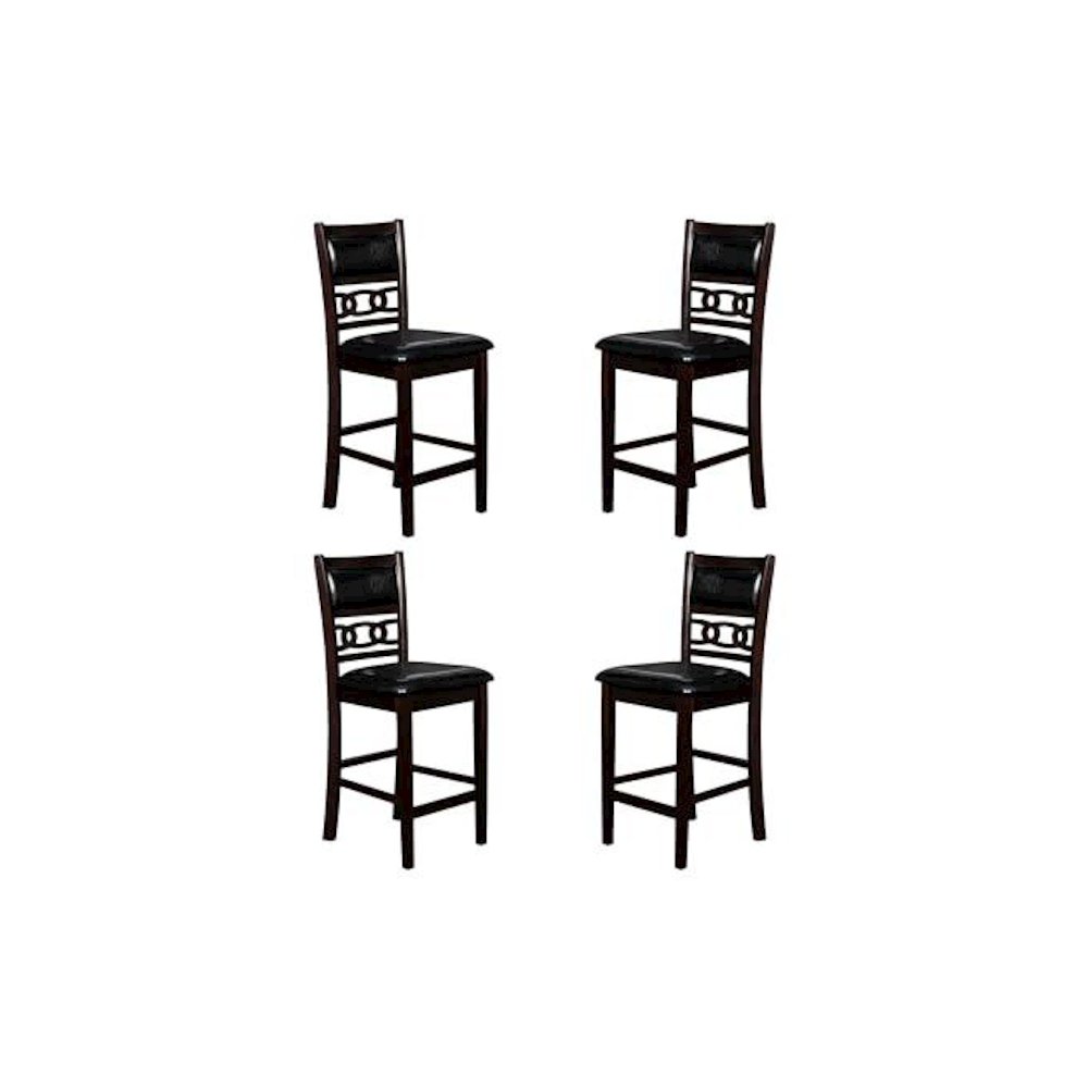 Gia Ebony Wood Counter Chair with PU Seat (Set of 4). Picture 13