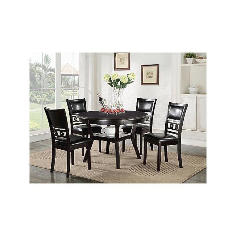 Gia Ebony Wood Counter Chair with PU Seat (Set of 4). Picture 11