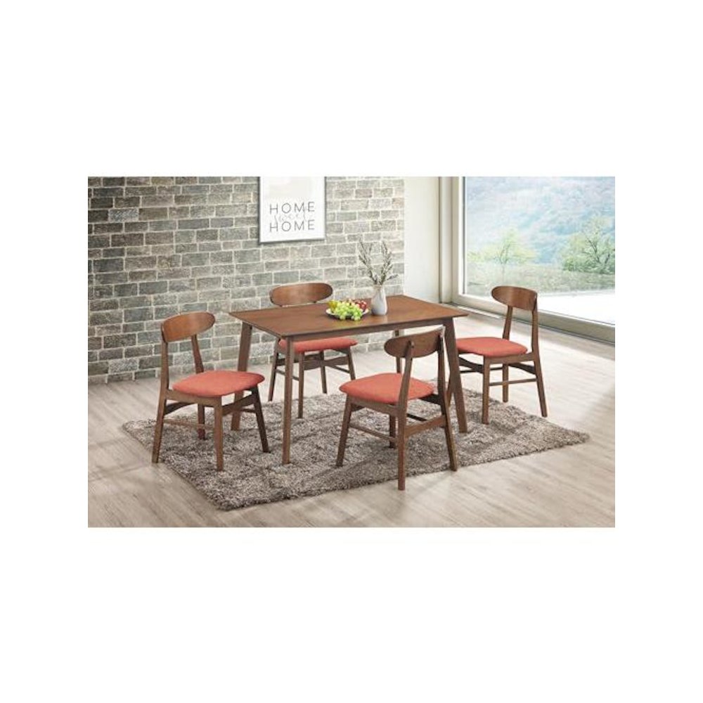 Morocco Orange Solid Wood Dining Chair (Set of 4). Picture 8