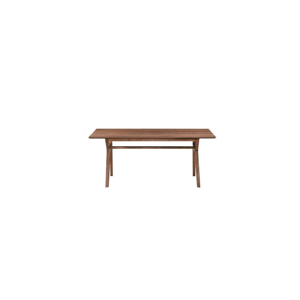 Thea 5-Piece Wood Rectangular Dining Table Set, Walnut. Picture 4