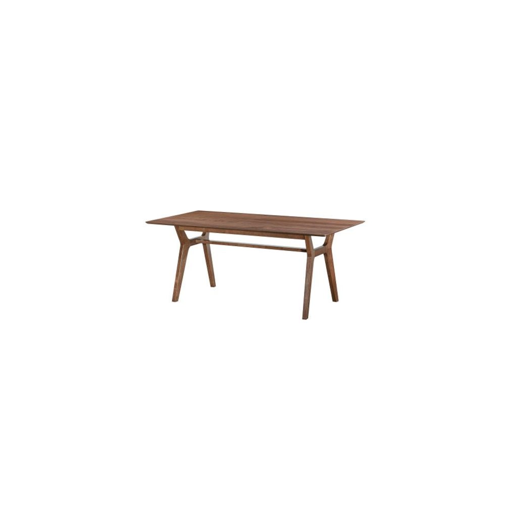 Thea 5-Piece Wood Rectangular Dining Table Set, Walnut. Picture 3