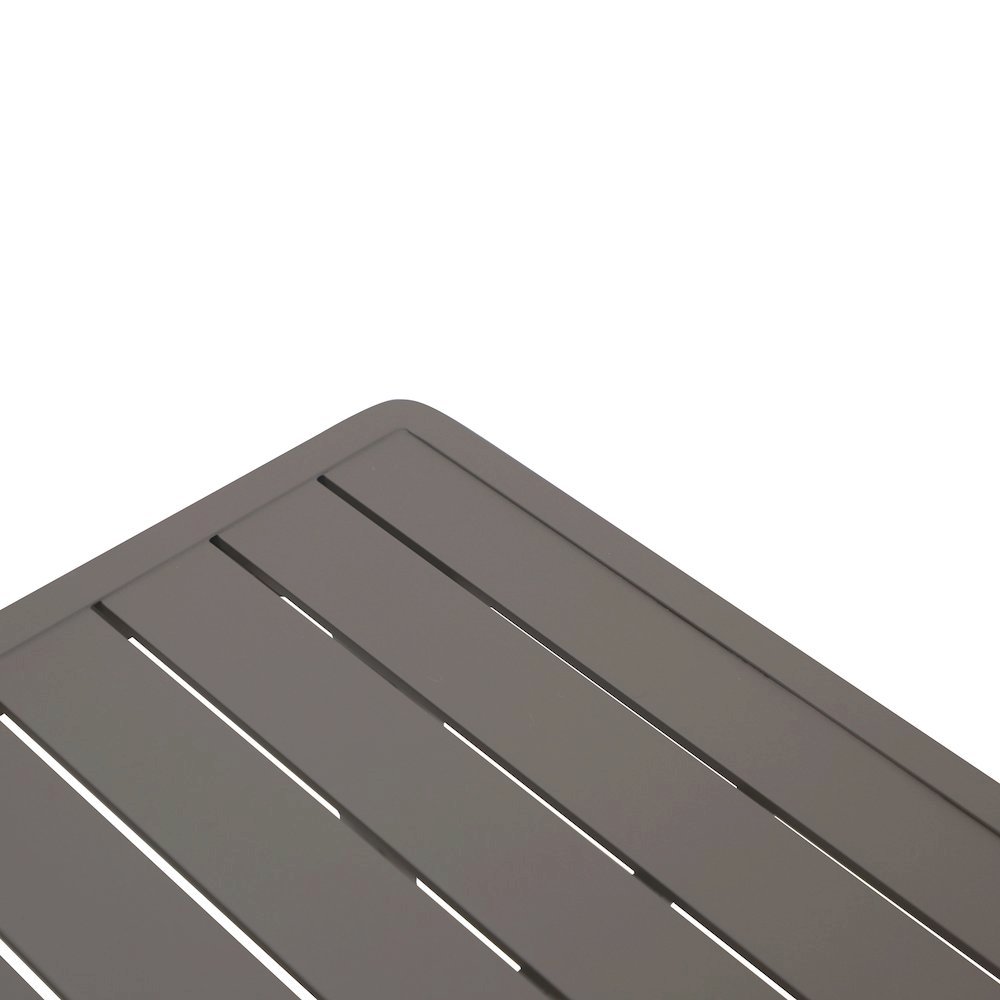 Brown Metal Outdoor Coffee Table, Rectangular Patio Coffee Table. Picture 8