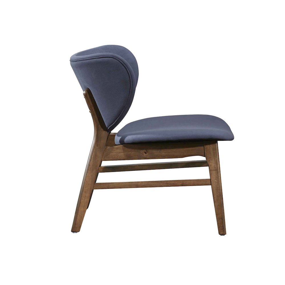 Adler Upholstered Lounge Chair, Dark Blue. Picture 3