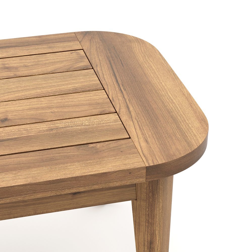 Brown Wood Outdoor Coffee Table, Patio Coffee Tables for Outside Use. Picture 6