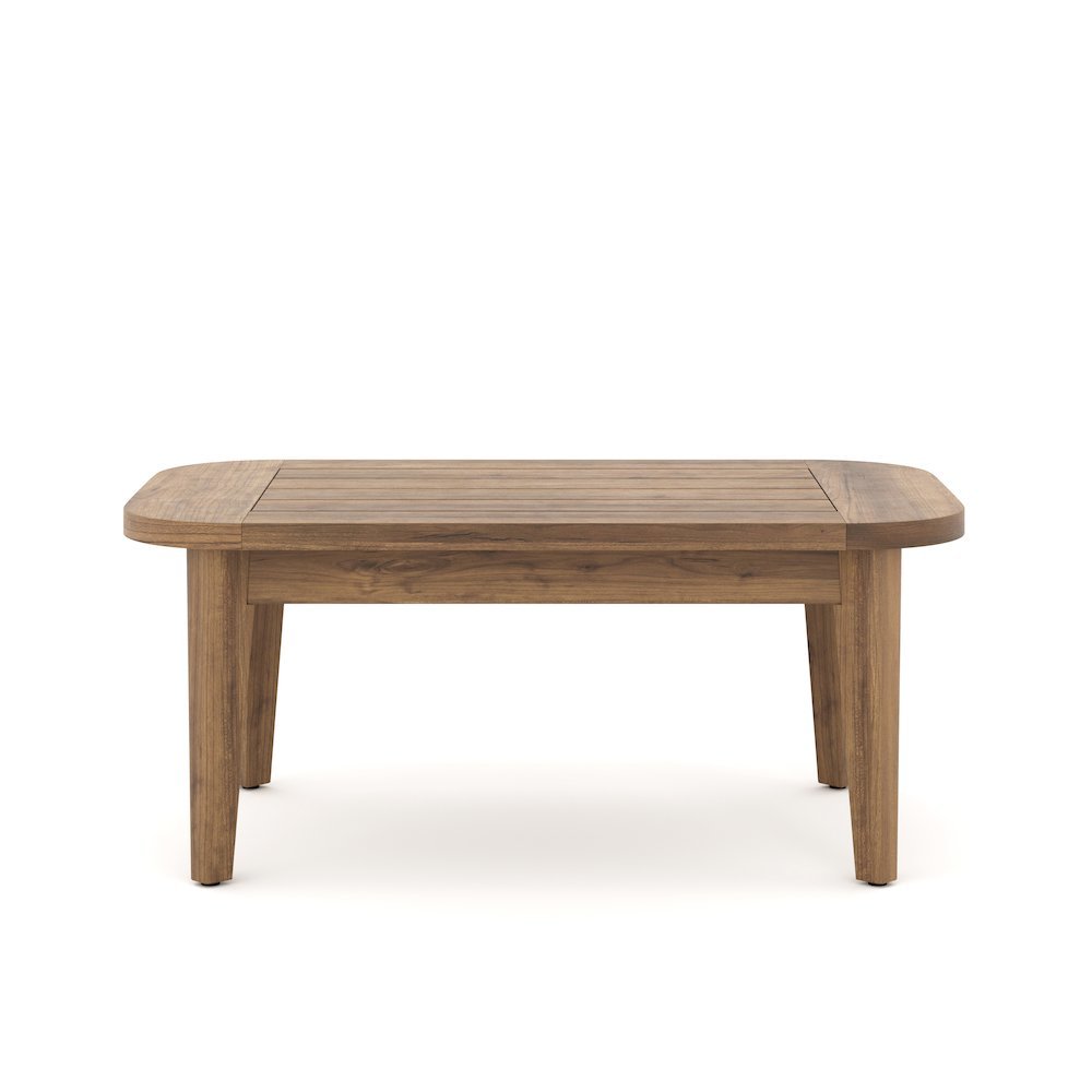 Brown Wood Outdoor Coffee Table, Patio Coffee Tables for Outside Use. Picture 4