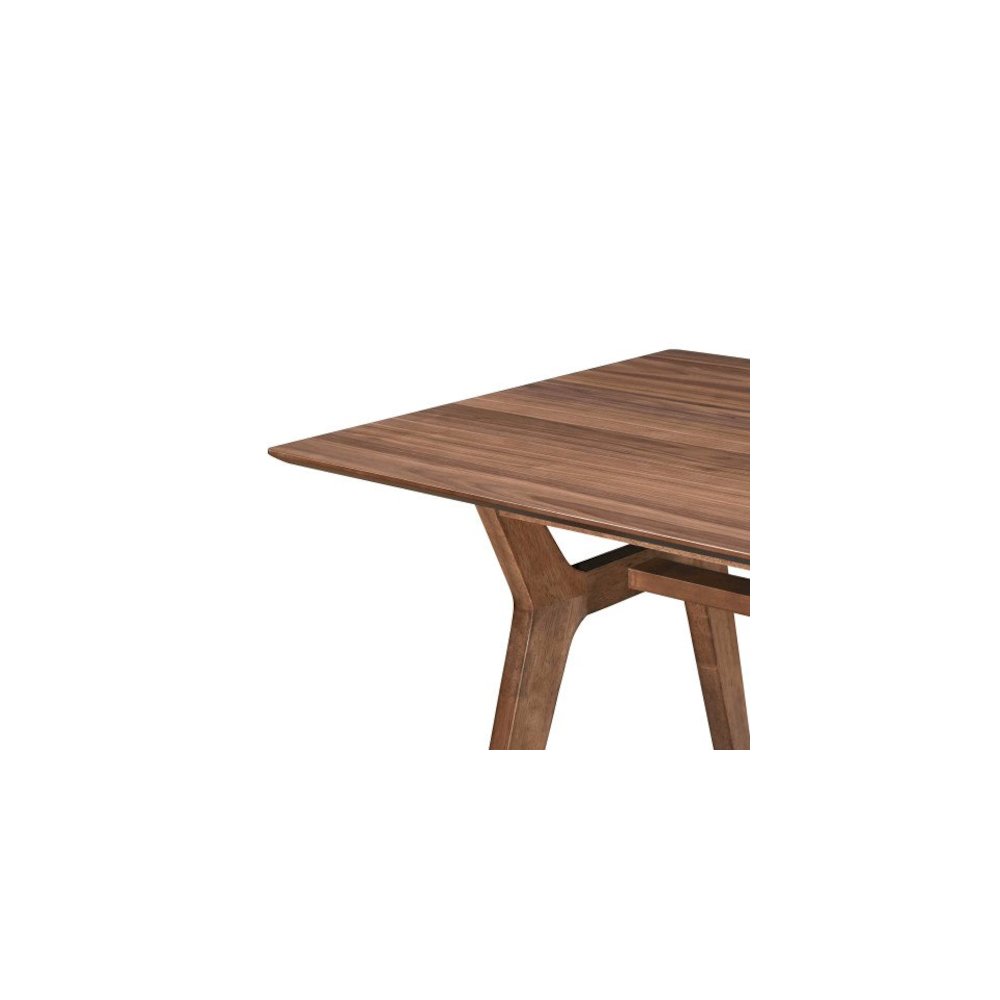 Thea 5-Piece Wood Rectangular Dining Table Set, Walnut. Picture 7