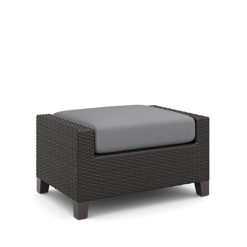 Outdoor Escape Outdoor Ottomans for Patio, Wicker Footstools, Set of 2. Picture 4