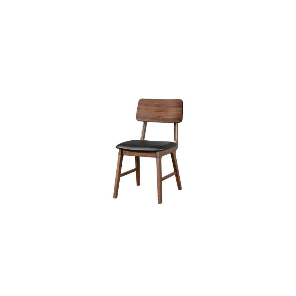 Thea 5-Piece Wood Rectangular Dining Table Set, Walnut. Picture 8