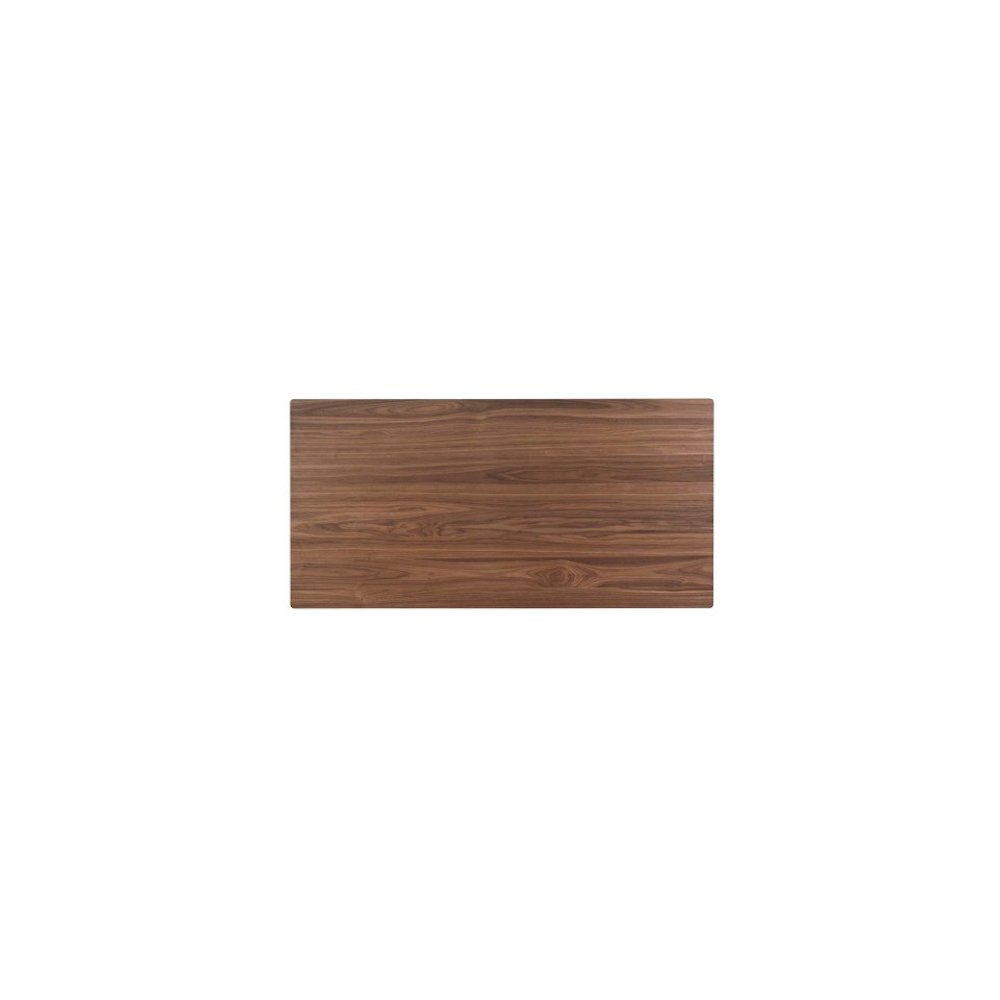 Thea 5-Piece Wood Rectangular Dining Table Set, Walnut. Picture 6