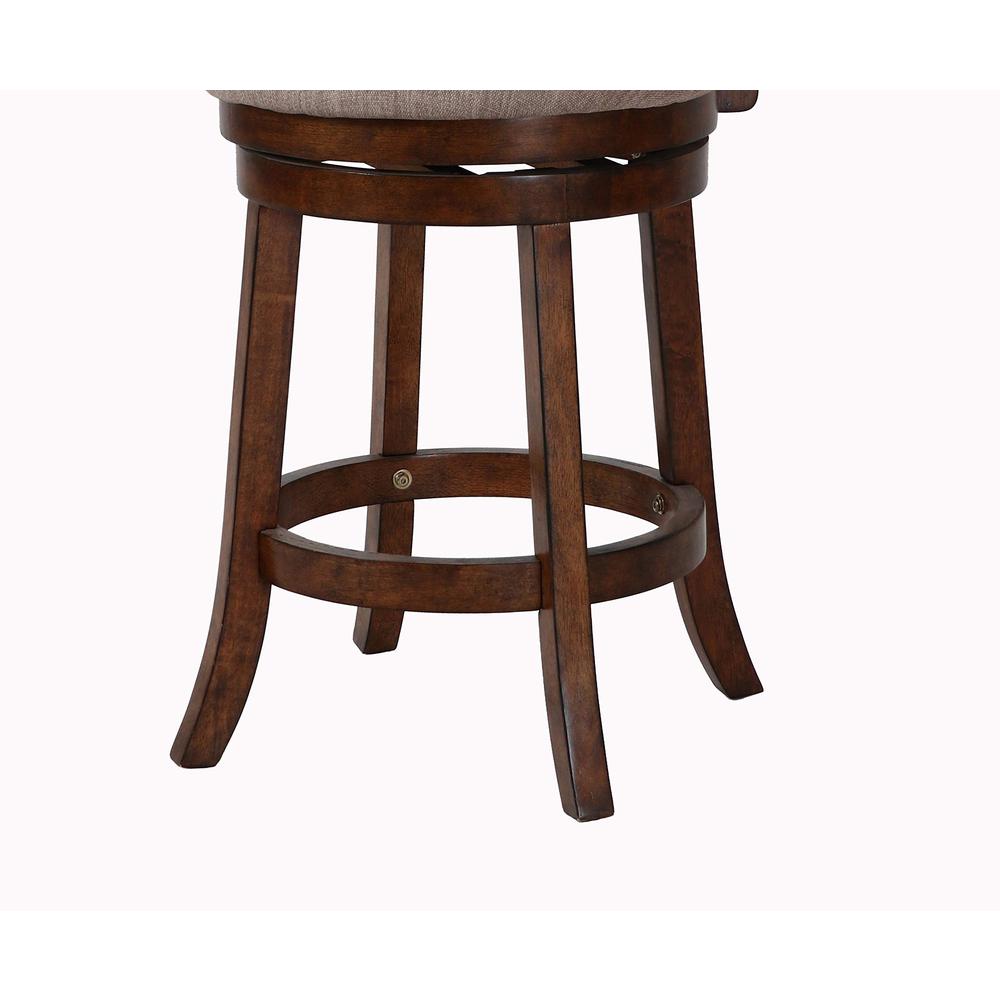 Aberdeen Brown Solid Wood Swivel Counter Stool (Set of 2). Picture 6