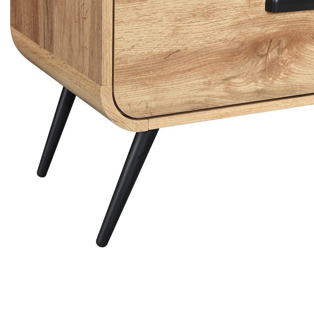 Rowan Wood Low Profile TV Console in Natural/Beige. Picture 6