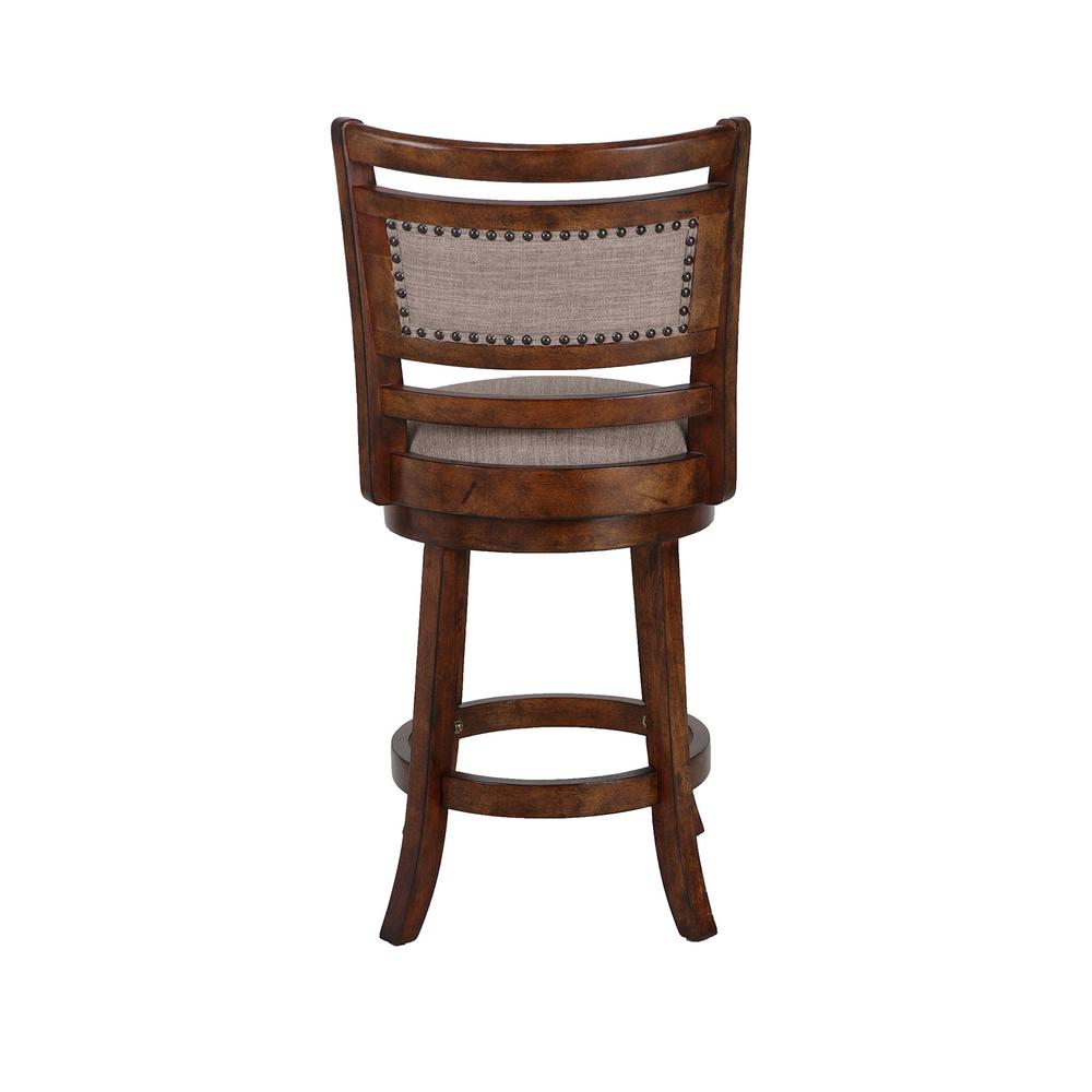 Aberdeen Brown Solid Wood Swivel Counter Stool (Set of 2). Picture 4