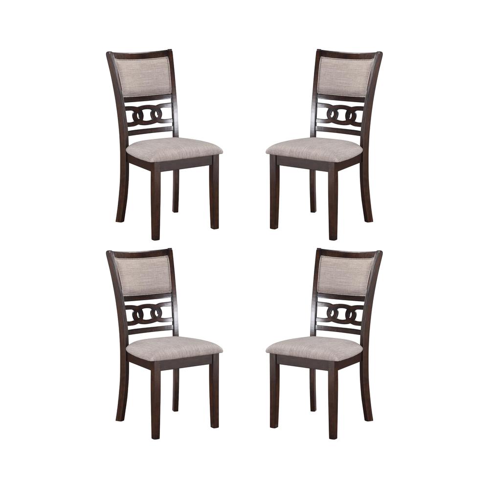 Gia Cherry Wood Dining Chair with Fabric Seat (Set of 4). Picture 1