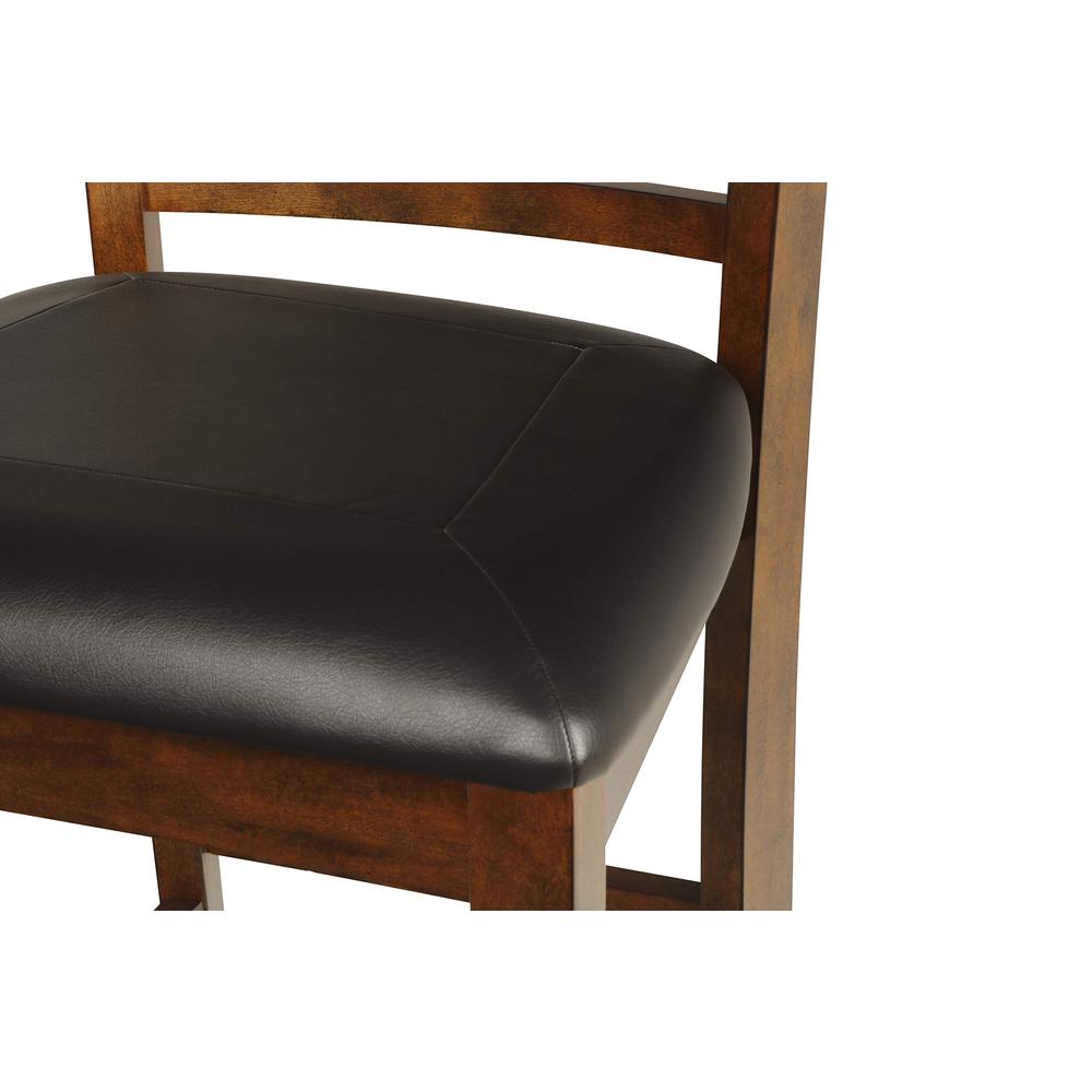 Gia Brown Wood Counter Chair with PU Seat (Set of 4). Picture 6