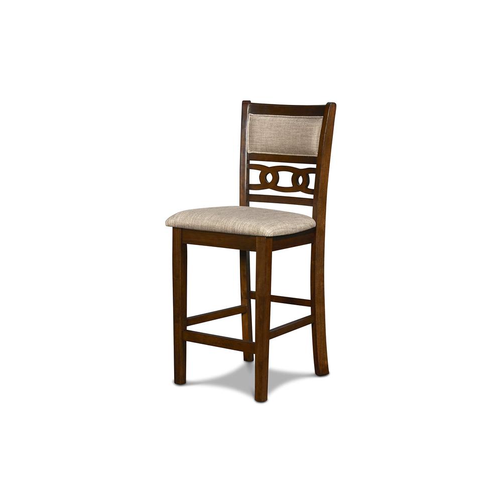 Gia Cherry Wood Counter Chair with Fabric Seat (Set of 4). Picture 2
