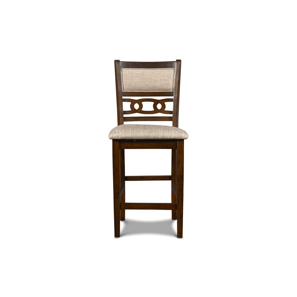 Gia Cherry Wood Counter Chair with Fabric Seat (Set of 4). Picture 3