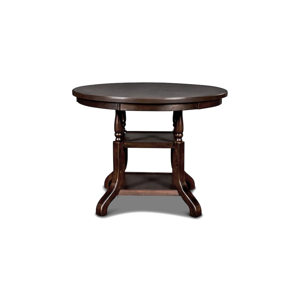 Furniture Bixby Solid Wood Counter Dining Table in Espresso. Picture 1