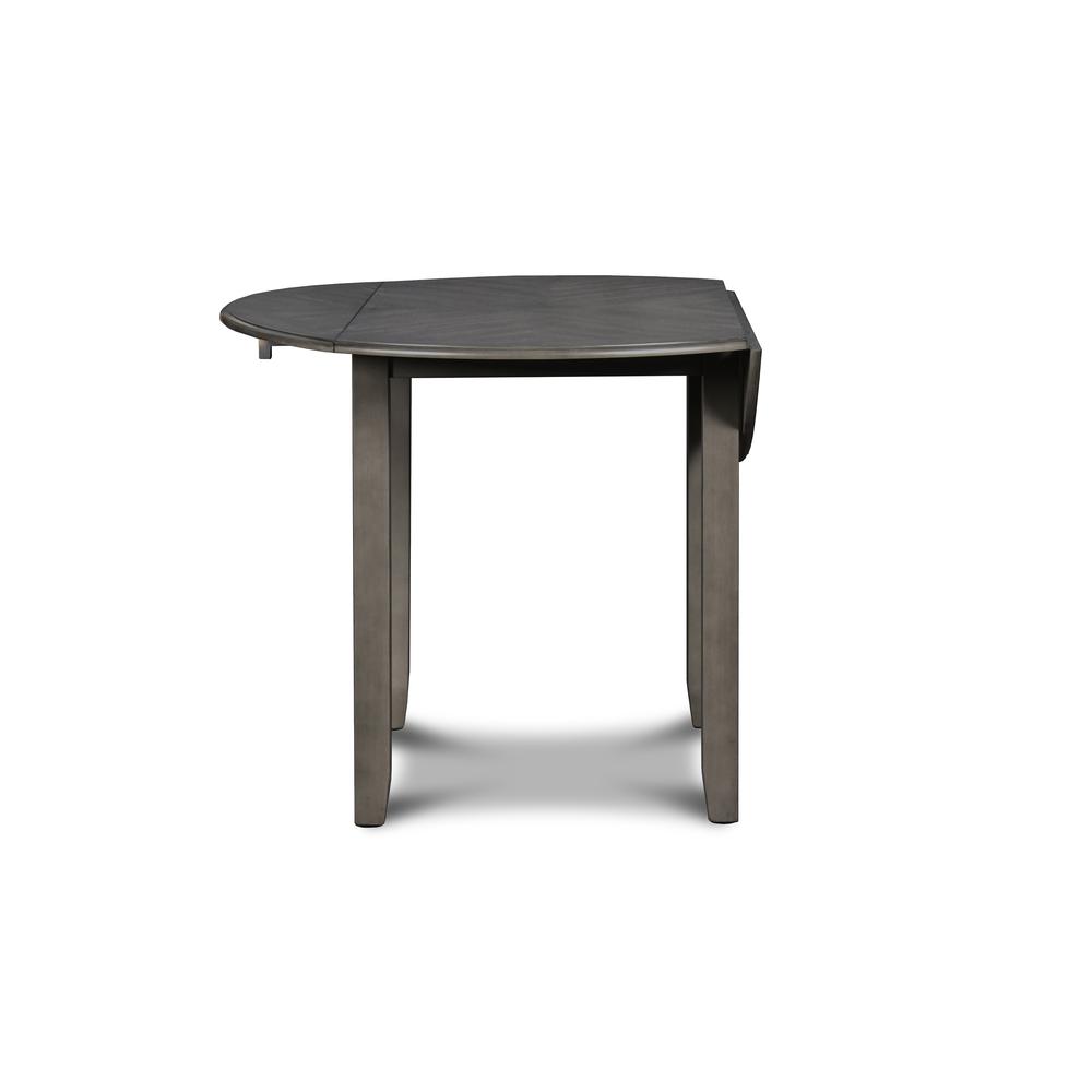 Gia 3-Piece 42" Wood Round Dining Set with 2 Chairs in Gray. Picture 7