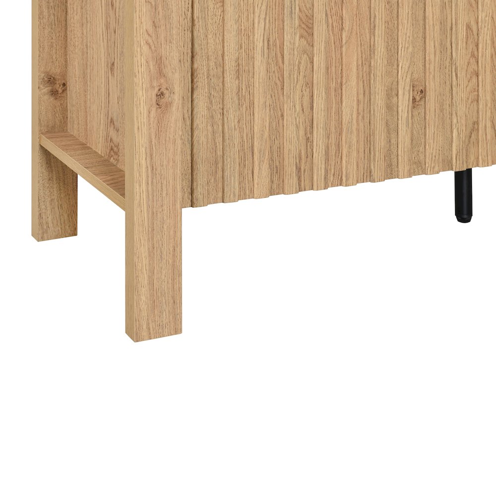 Thayer Wood TV Console with Two Doors in Natural/Beige. Picture 6