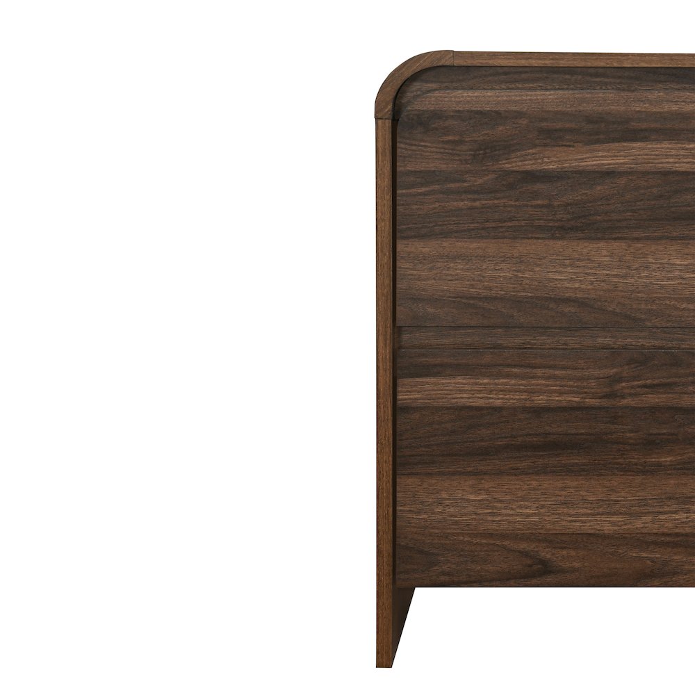 Mara Wood 2-Drawer End Table in Walnut/Brown. Picture 7