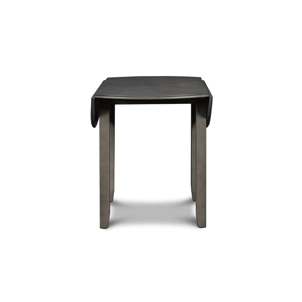 Gia 3-Piece 42" Wood Round Dining Set with 2 Chairs in Gray. Picture 8