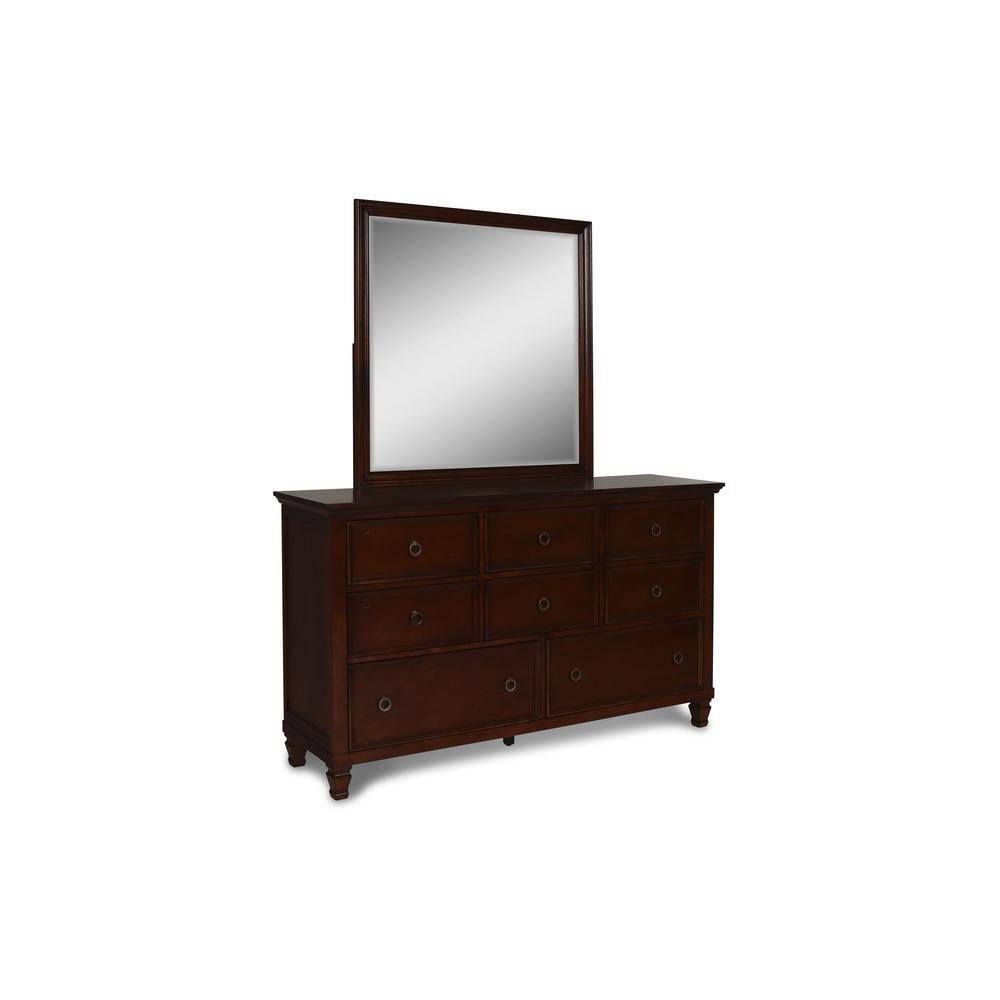 Tamarack 4-PC Wood Queen Bedroom Set with Chest in Brown Cherry. Picture 3