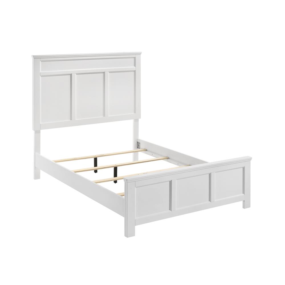 Furniture Andover Traditional Full Size Wood Bed in White. Picture 2