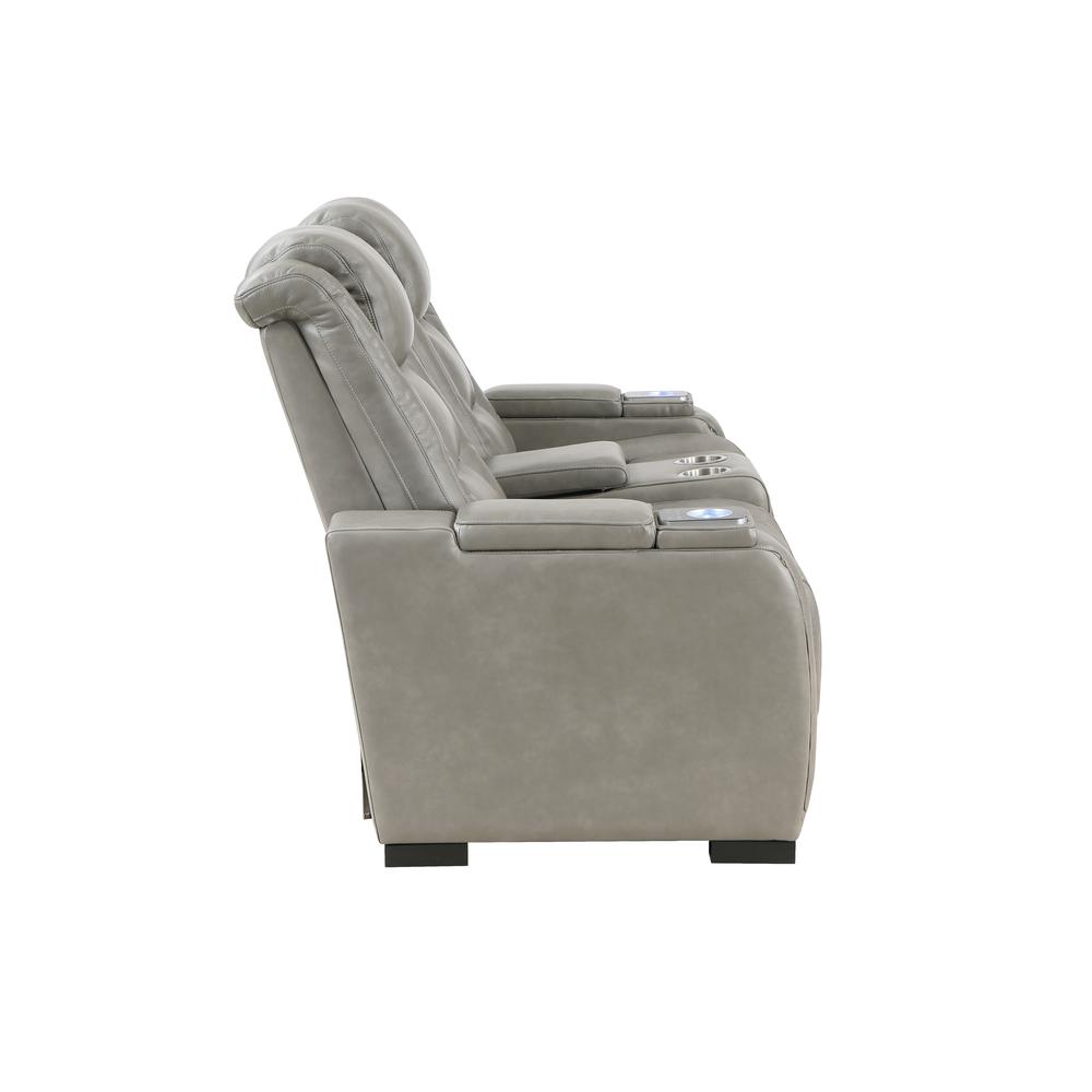 Breckenridge Console Loveseat W/ Pwr Fr & Hr-Lt Gray. Picture 3