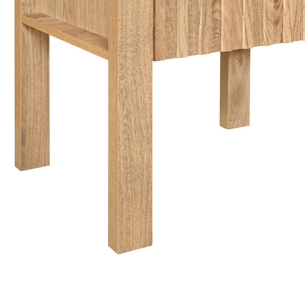 Thayer Wood 1-Drawer End Table in Natural/Beige. Picture 7