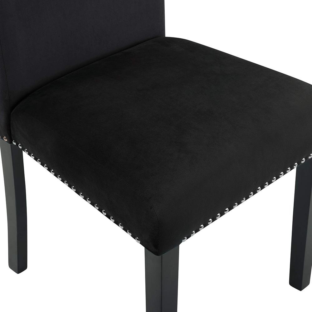 Celeste Black Wood Upholstered Dining Chair (Set of 6). Picture 6