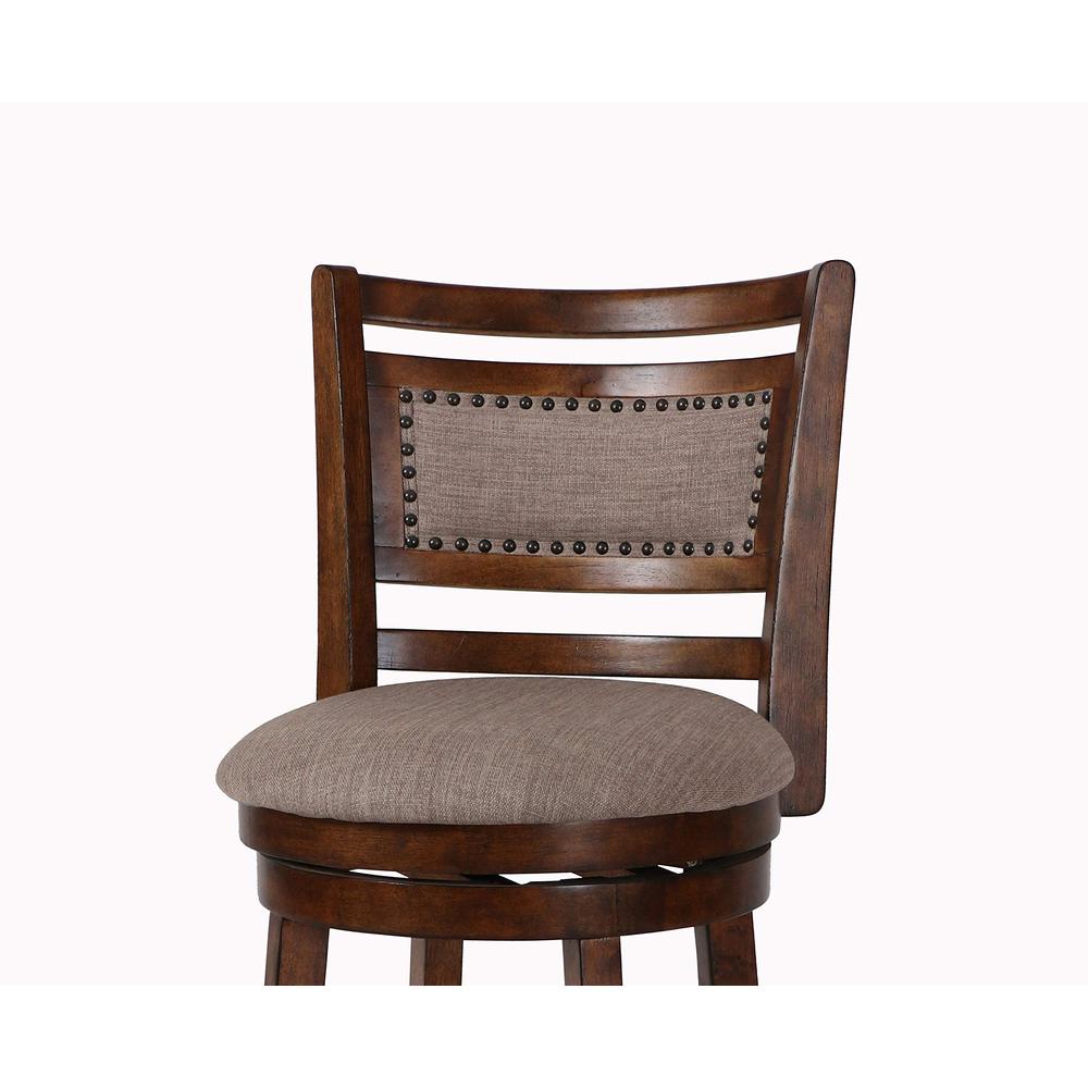 Aberdeen Brown Solid Wood Swivel Counter Stool (Set of 2). Picture 5