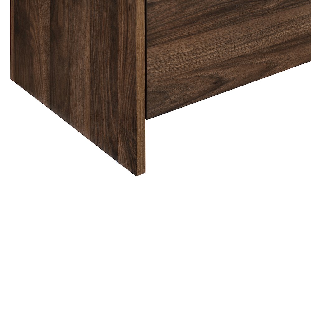 Mara Wood 2-Drawer End Table in Walnut/Brown. Picture 8