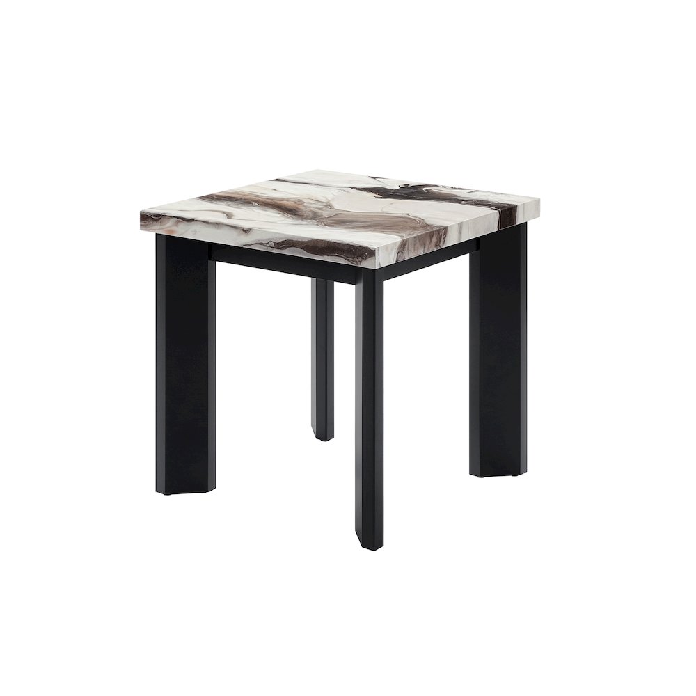 Strata 3-Piece Wood Occasional Table Set in Brown/White. Picture 8