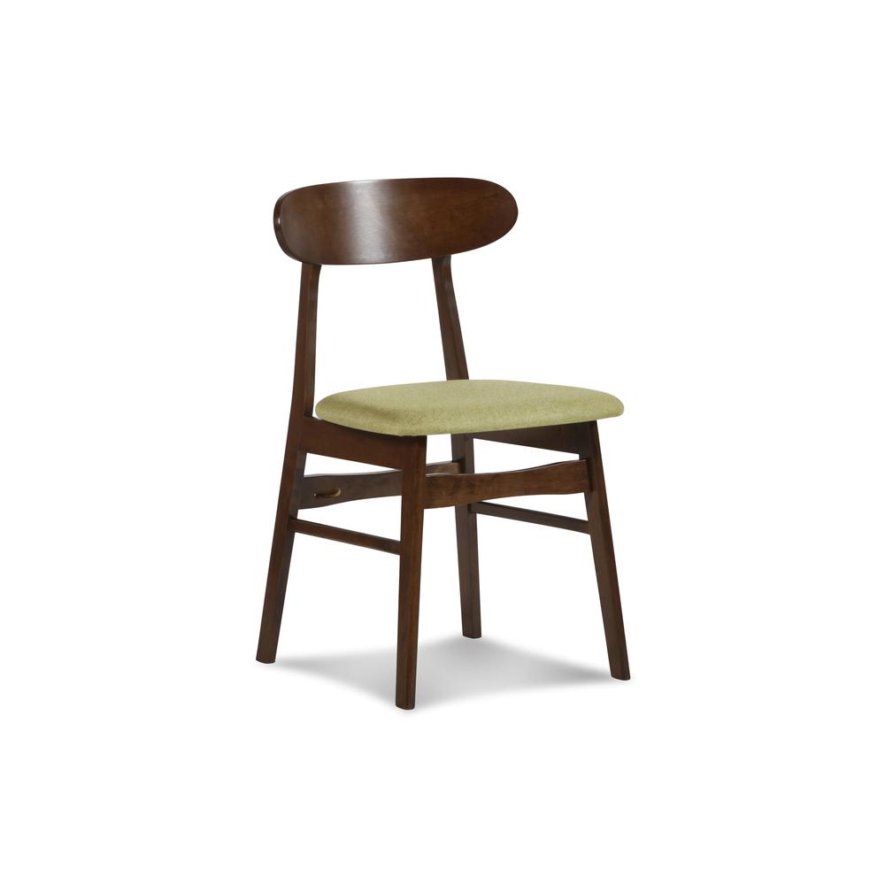 Furniture Morocco 5-Piece Mid-Century Wood Dining Set in Green. Picture 9
