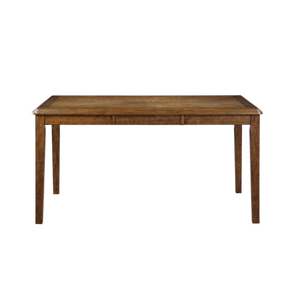 Gia 6 Pc Dining Table, 4 Chairs & Bench -Brown. Picture 6