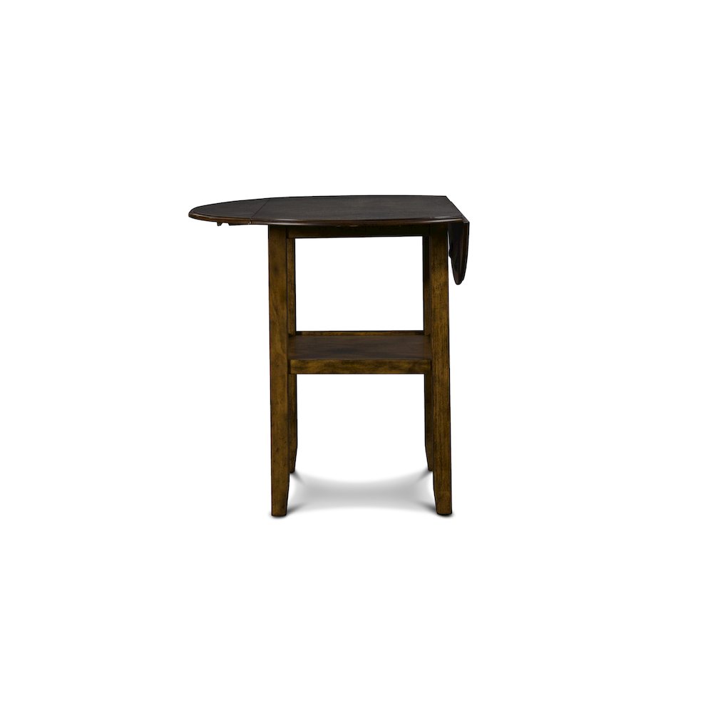 Gia 3-Piece 42" Wood Counter Drop Leaf Table Set, Brown. Picture 5