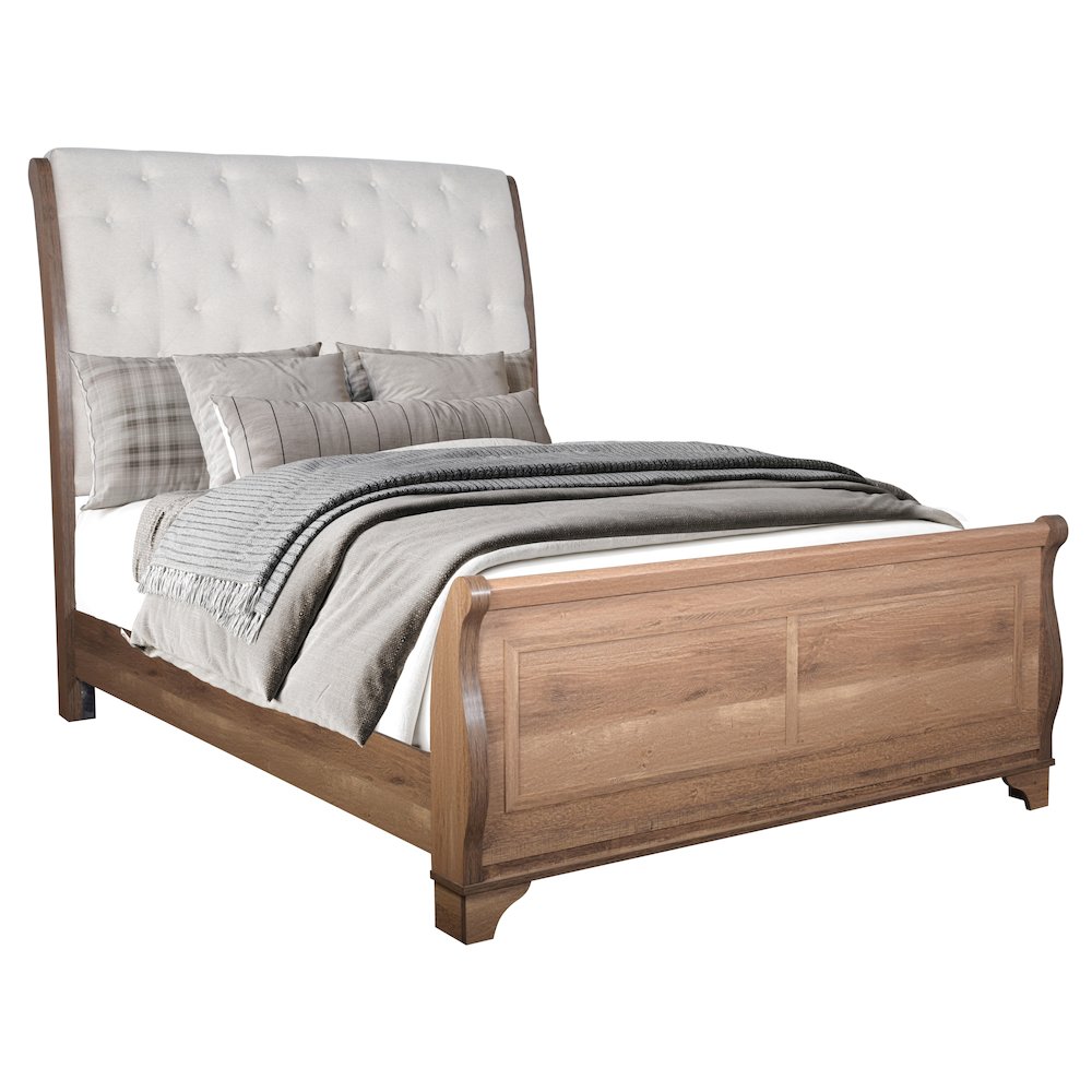 Coventry Hall 4Pc Wood C King Bedroom Set, Nightstand in Pecan. Picture 1