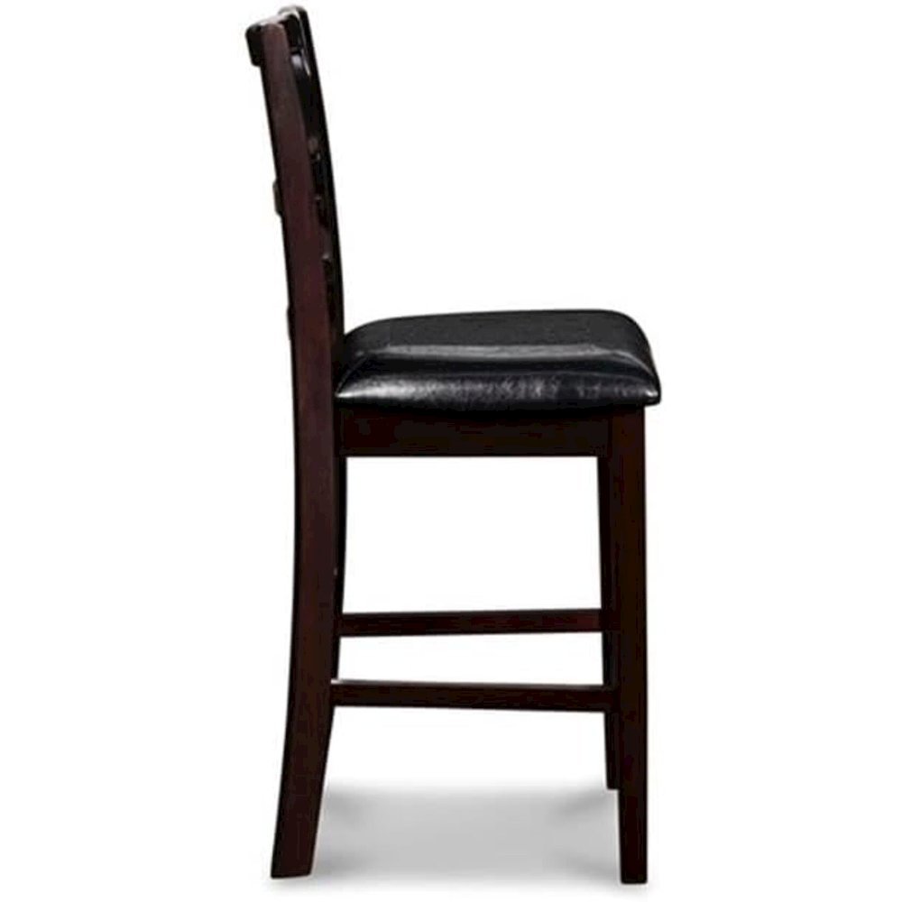 Gia 5-Piece Transitional Wood Dining Set in Ebony. Picture 6