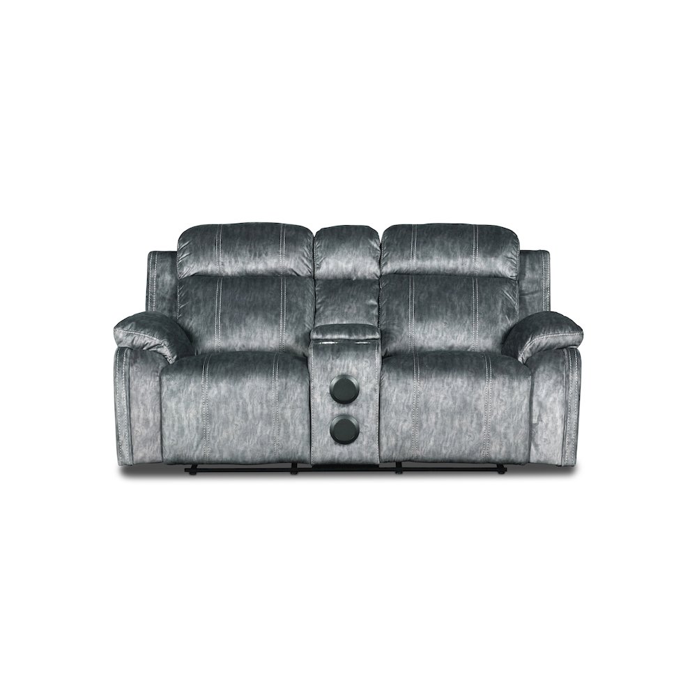 Furniture Tango Polyester Console Loveseat  Speaker in Shadow Gray. Picture 4