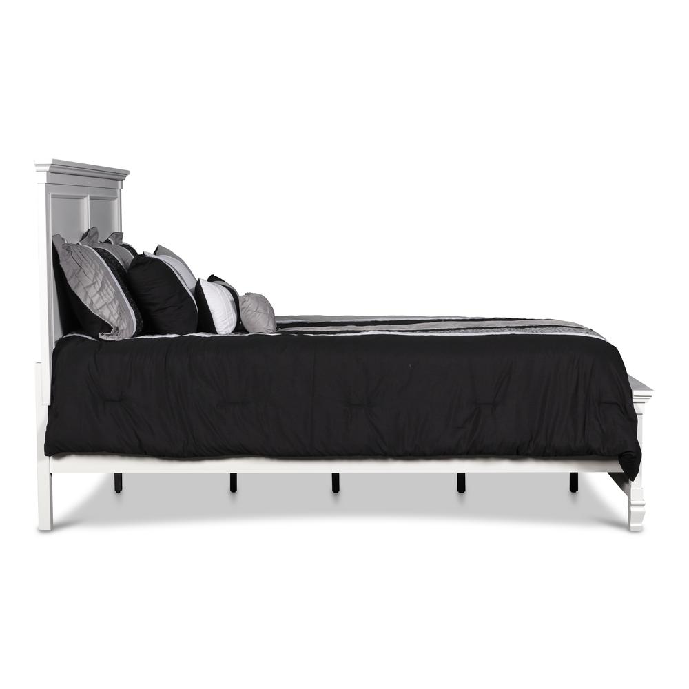Furniture Tamarack Solid Wood California King Panel Bed in White. Picture 3