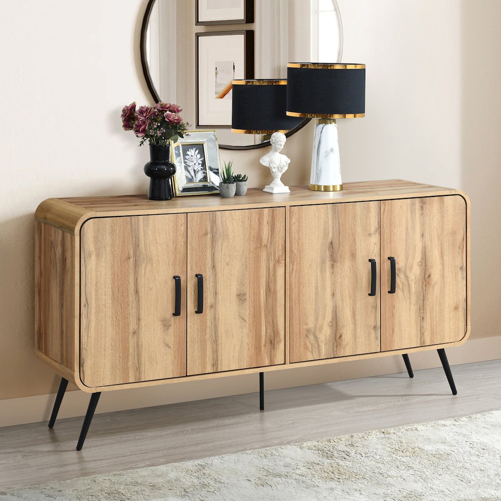 Rowan Wood Sideboard/TV Console in Natural/Beige. Picture 8