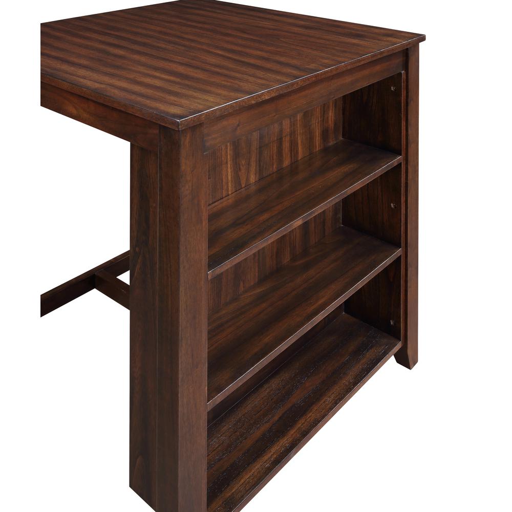 Furniture Gia Solid Wood Counter Table 2 Chairs in Cherry Brown. Picture 13